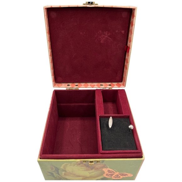 Photo Top Velvet Lined Jewelry Music Box Aunt That's What Friends Are For Song - Picture 2 of 14